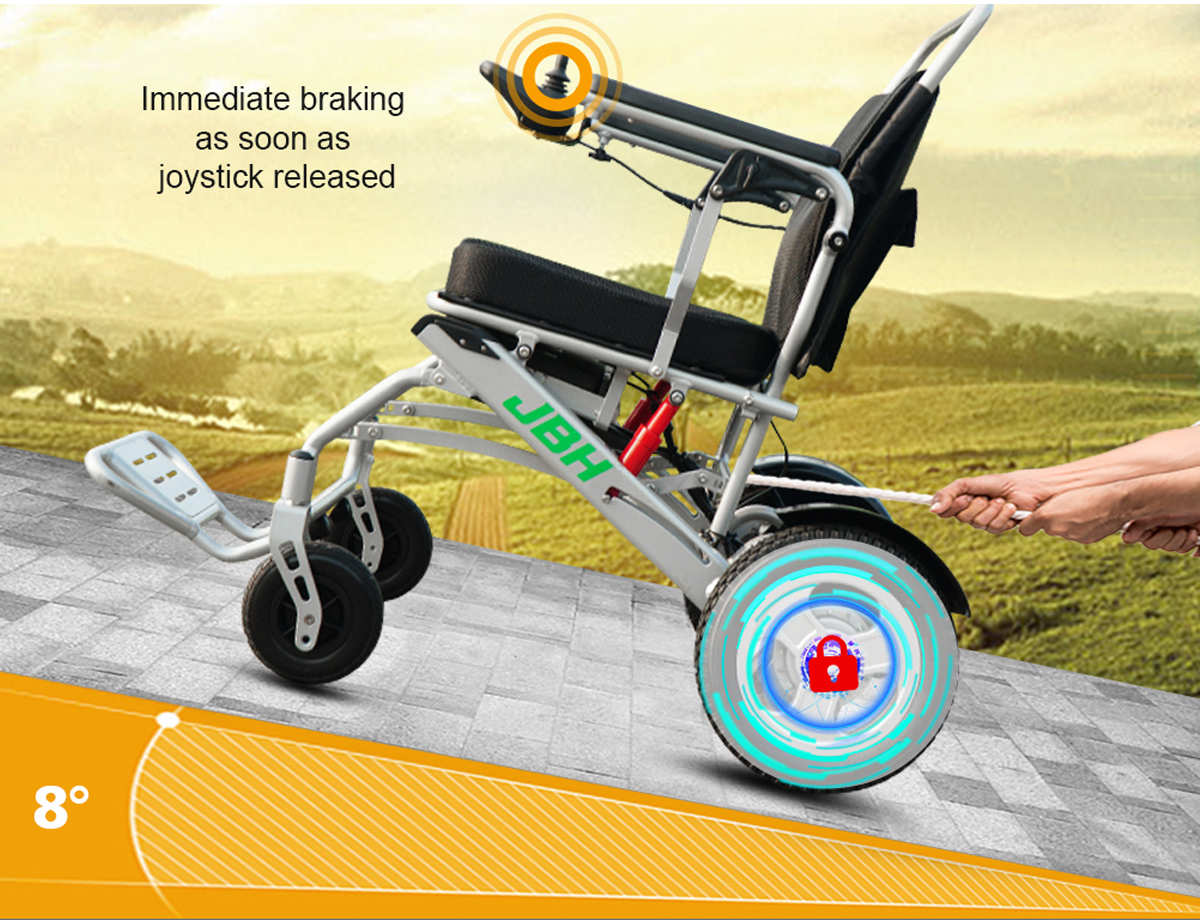 JBH Electric Wheelchair with Big Rear Wheels D29A JBH