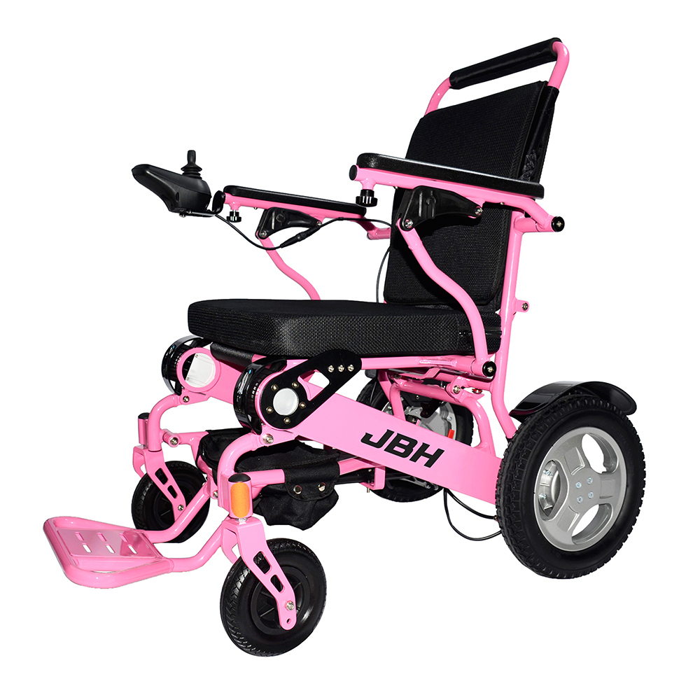 JBH Pink Intelligent Powerful Aluminum Alloy Wheelchair D09