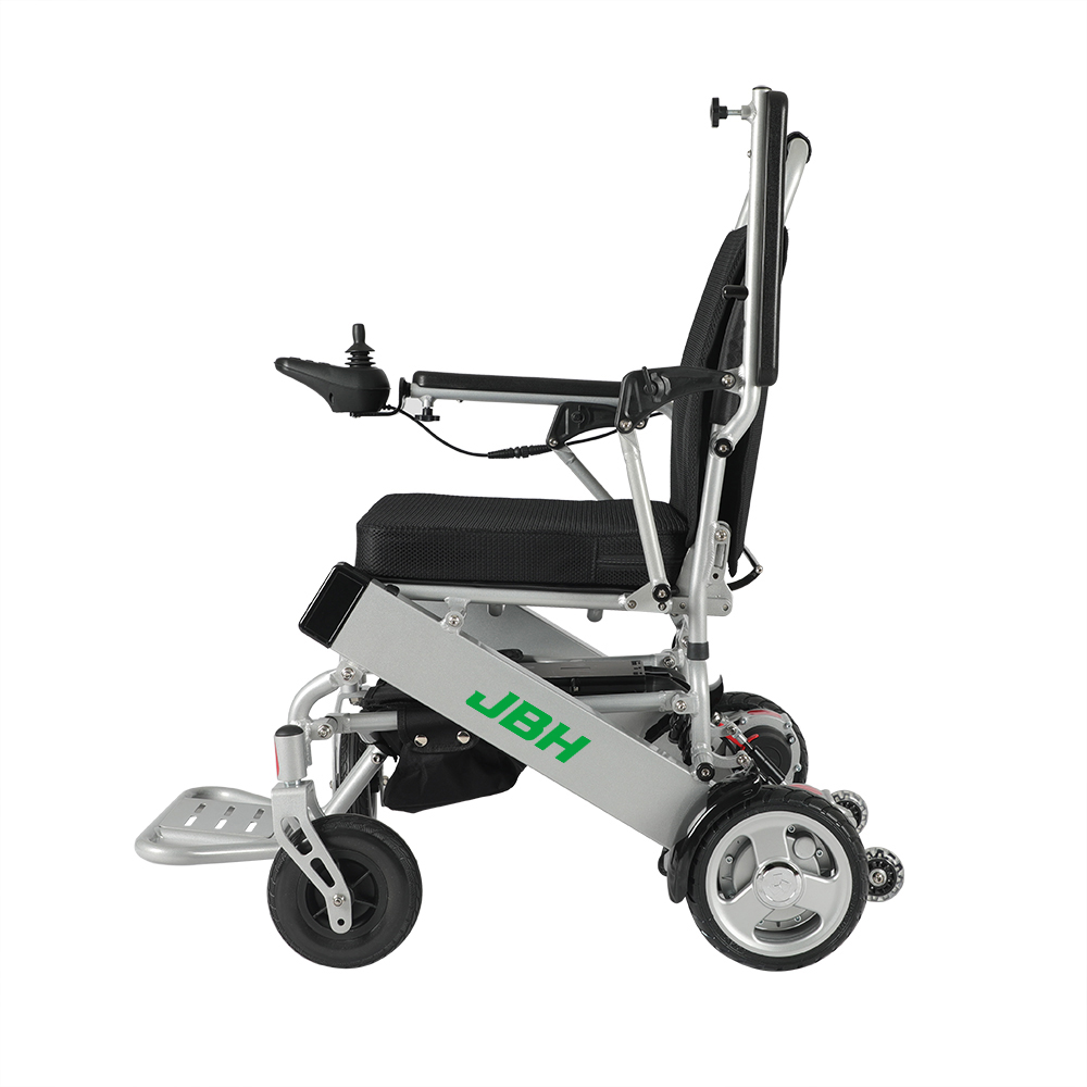JBH Silver Foldable Aluminum Alloy Wheelchair D03