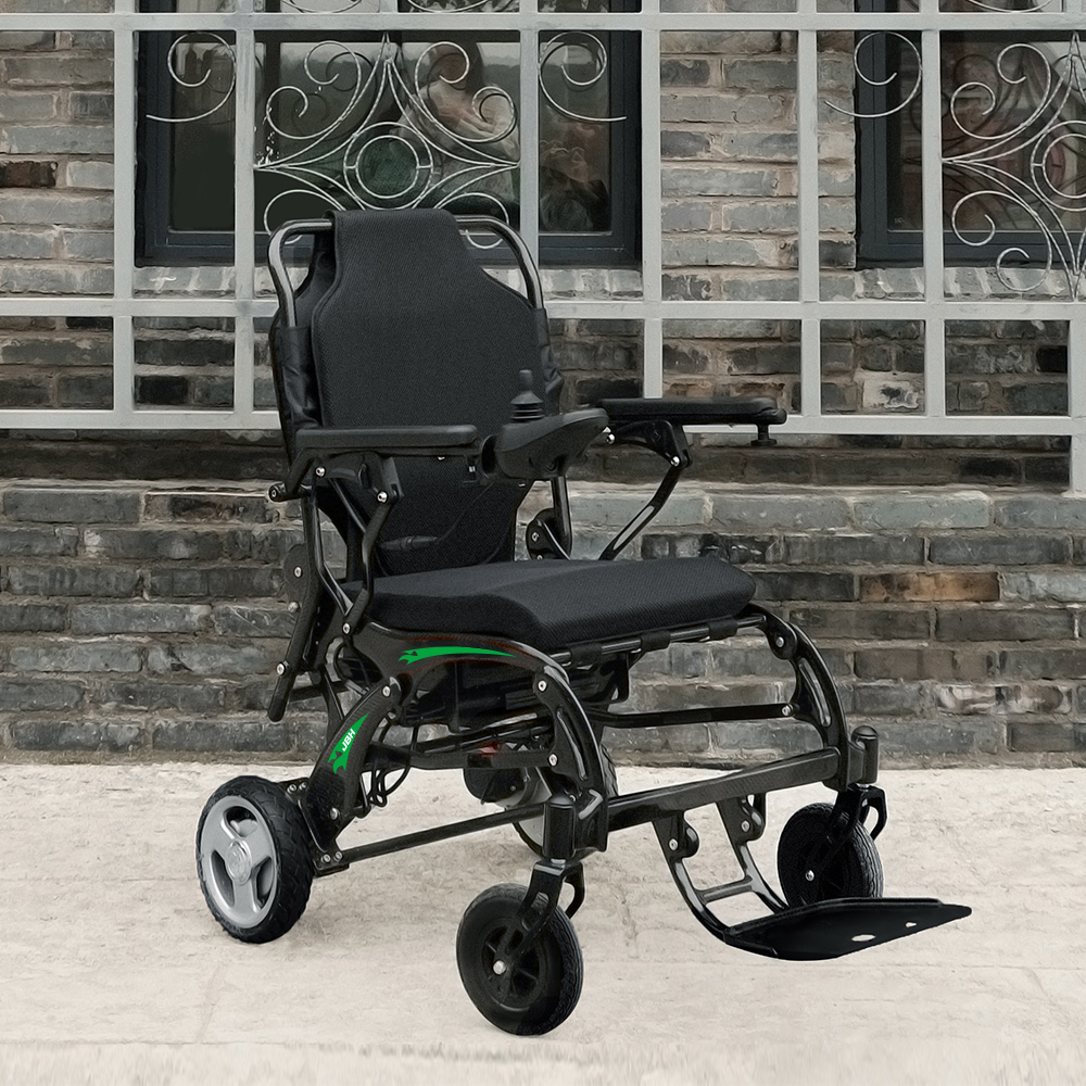 JBH Indoor Foldable Portable Carbon Fiber Electric Wheelchair