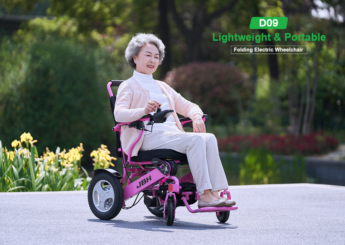 JBH Yellow Portable Elderly Electric Wheelchair D09 - JBH